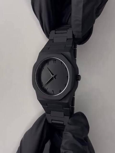 Men's Black Aluminum Analog Watch Water Resistant - Image 3