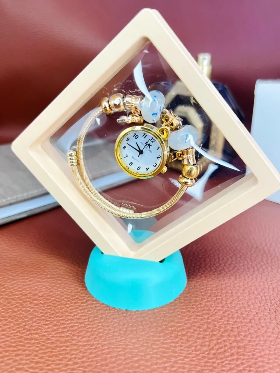 Luxury Gold Charm Bracelet Watch for Women