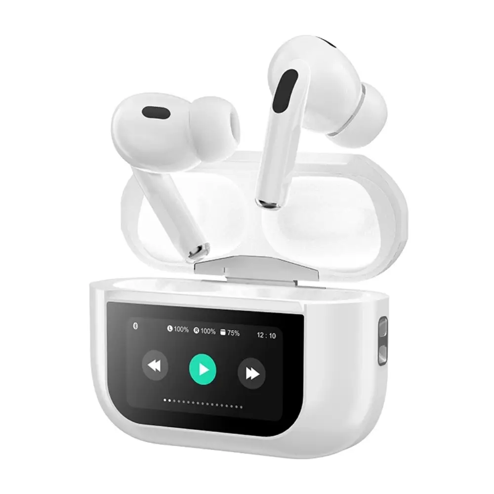 A9 Pro Touch Screen Airpods Pro – Premium Wireless Earbuds With Bluetooth 5.0, LCD Display, Super Bass And Pop-Up Feature - Image 2